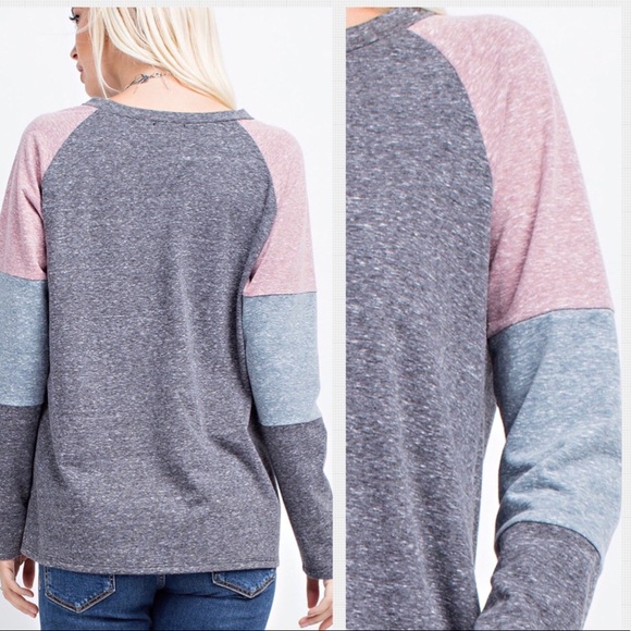 💗LAST ONE MEDIUM Comfy Charcoal French Terry Top. - Picture 2 of 3